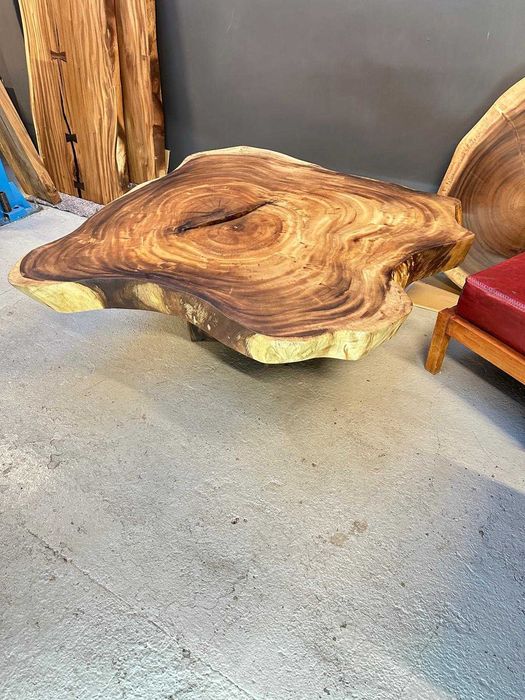 Stół drewniany blat monolit plaster Suar 160cm