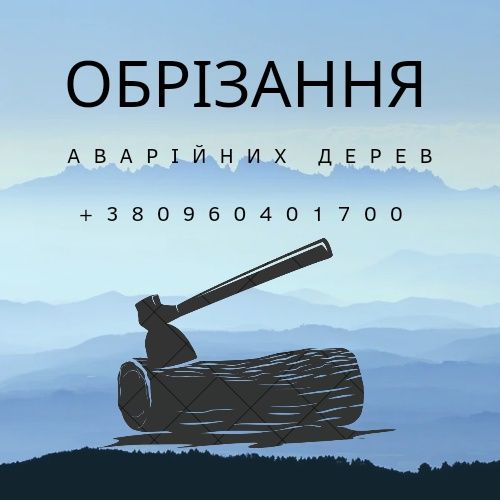 Обрізання зрізання обрізка дерев зріз зрізка спил валка Добротвір