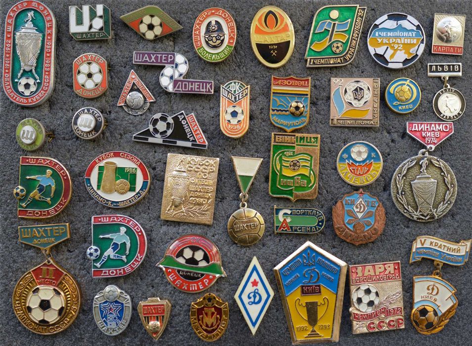 Значки Футбол Премьер-лига Украины, зарубежные клубы