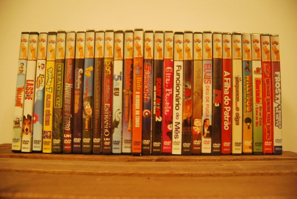 Conjunto de DVDs da Colecção SOL - 27 DVDs Originais (maioria selados)