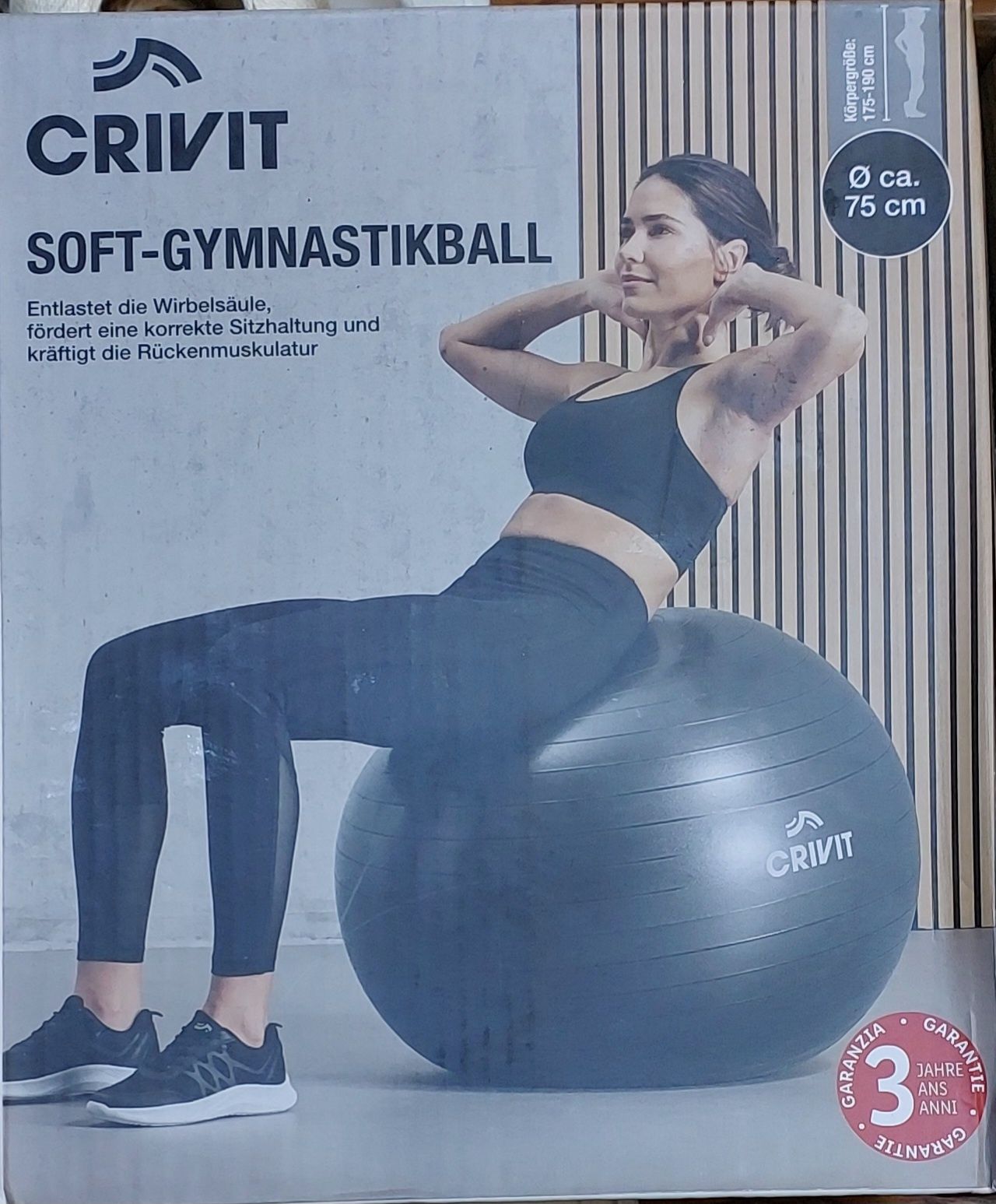 М'яч для фитболу CRIVIT діаметром 65 см.