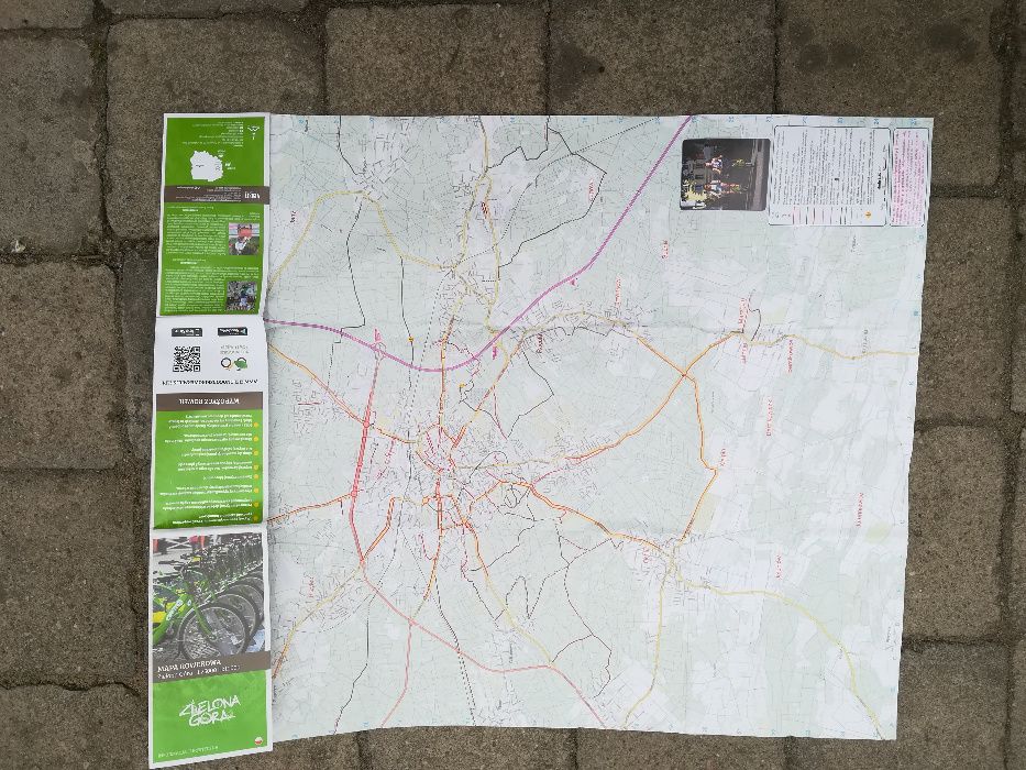 Mapa rowerowa Zielona Góra zielonogórski rower miejski