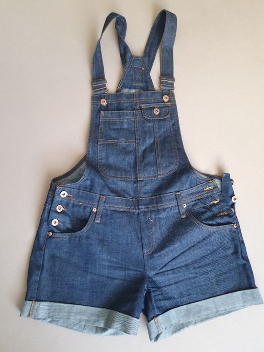 Szorty ogrodniczki jeans River Island L szelki nowe krótkie spodenki