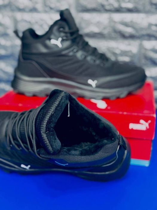 Зимние кроссовки Puma/ чоловічі теплі кросівки Пума / кожаные кросовки