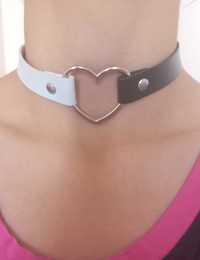 Choker goth alternative serce