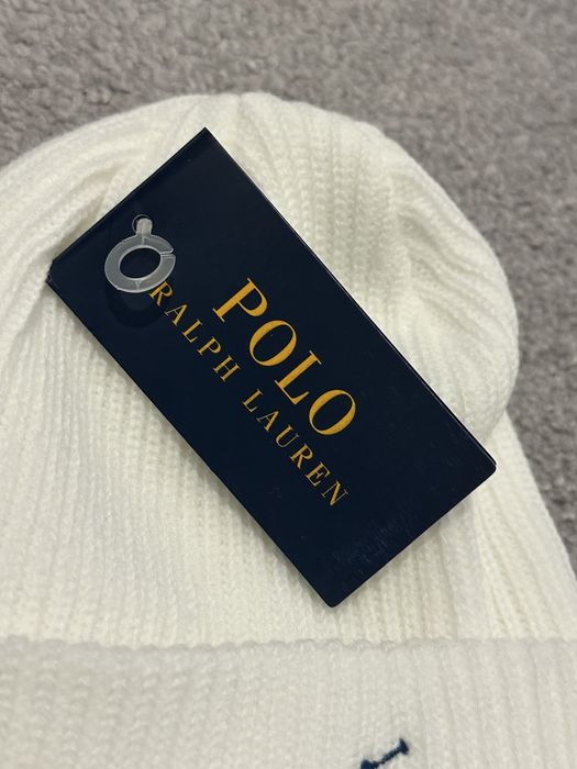 Nowa Biala czapka Ralph Lauren Polo