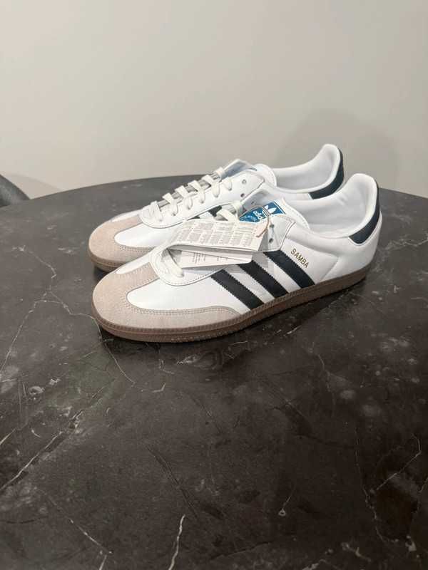 New Buty | Samba og*/ adidas_White Czarne paski / uniseks/ r.40