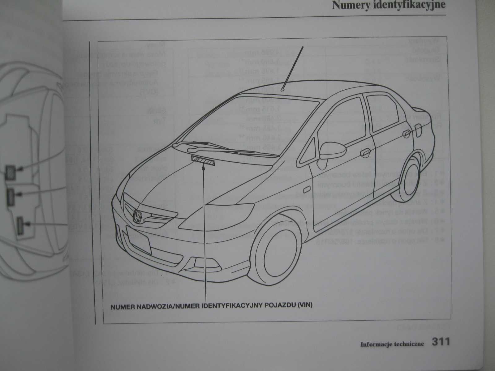 HONDA CITY 05-08 Polska instrukcja obsługi Honda City 2006r ORYGINAŁ !