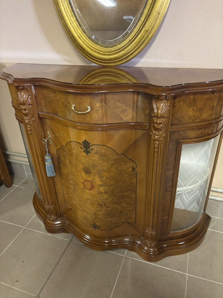 Włoska Komoda Szafka Witryna Barek 113 cm Cudo Stylowa Meble Stylowe