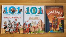 3 ksiazeczki dla dzieci Mieszko I, Wojownicy i Zamki 101 ciekawostek