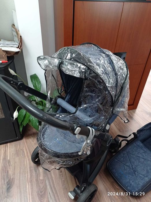 Trio Be Cool Pleat PLUS - Carrinho + Ovo + Alcofa + Saco + Capa Chuva