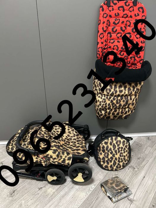 Леопардова коляска 6,8кг Cosatto woosh roar тренд