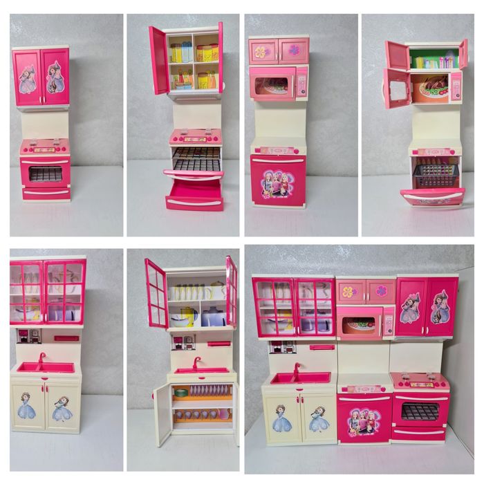 набір меблі лялька Барбі Mattel  кондитер перукар кафе  кухня салон