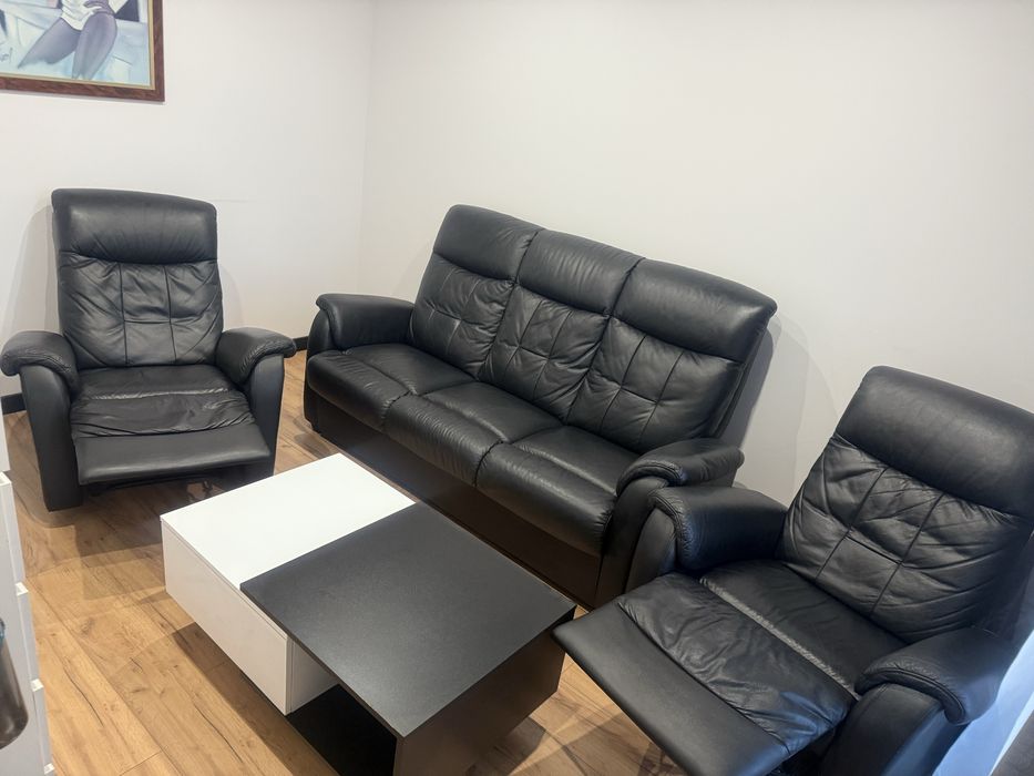 Komplet sofa  2 fotele rozkładane
