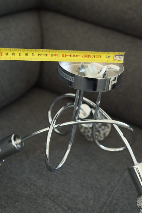 Żyrandol lampa wisząca 3 ramiona kryształki