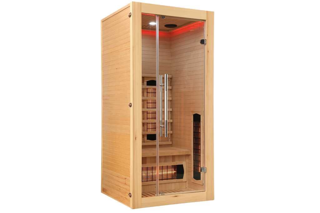 SAUNA NA PODCZERWIEŃ INFRARED 1 osobowa wewnętrzna 90X90X190CM