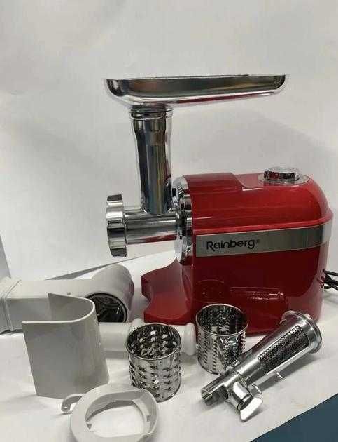Мясорубка Rainberg RB-2270 3800W с реверсом и насадками для шинковки