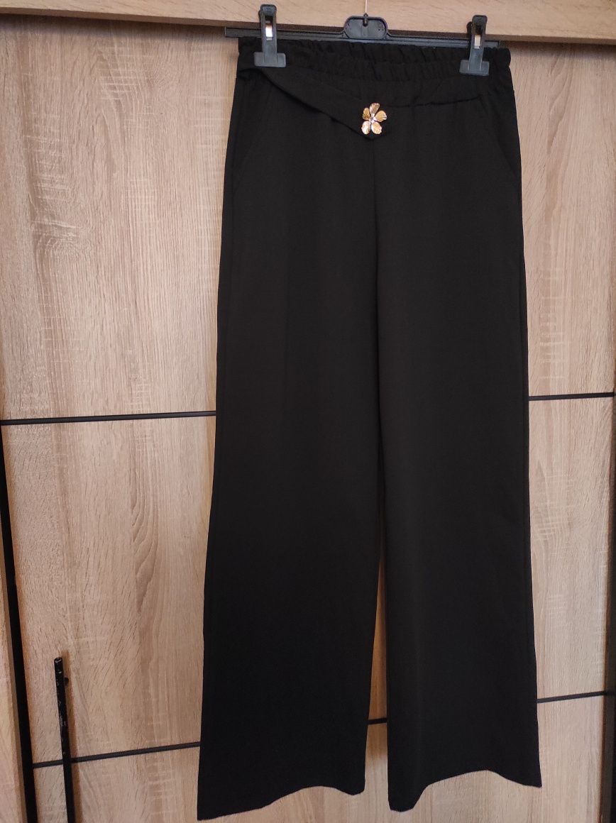 Spodnie kuloty Punto pasek Boho plus size 42 44