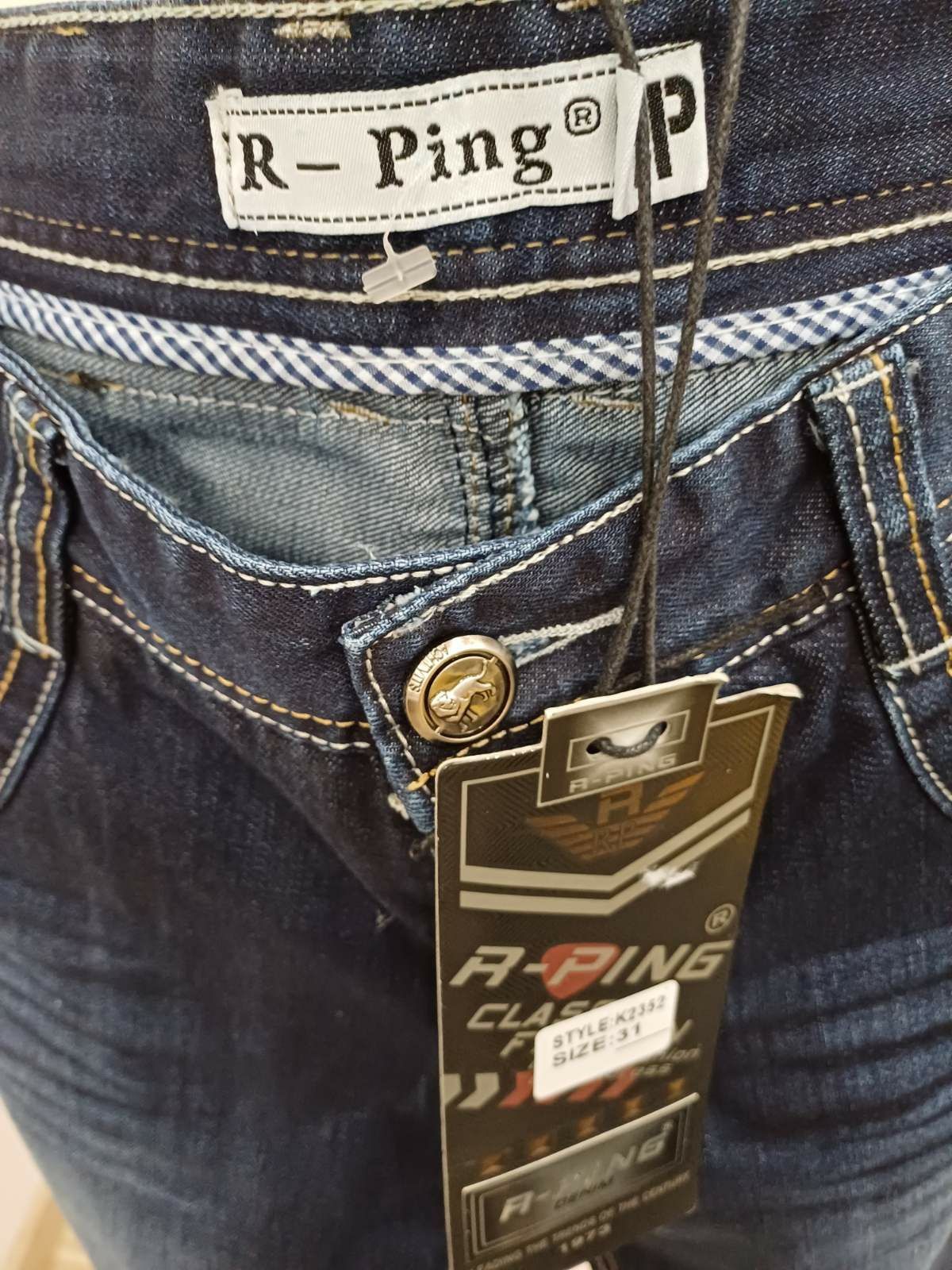 Spodnie męskie nowe granatowy jeans R - Ping rozm L.