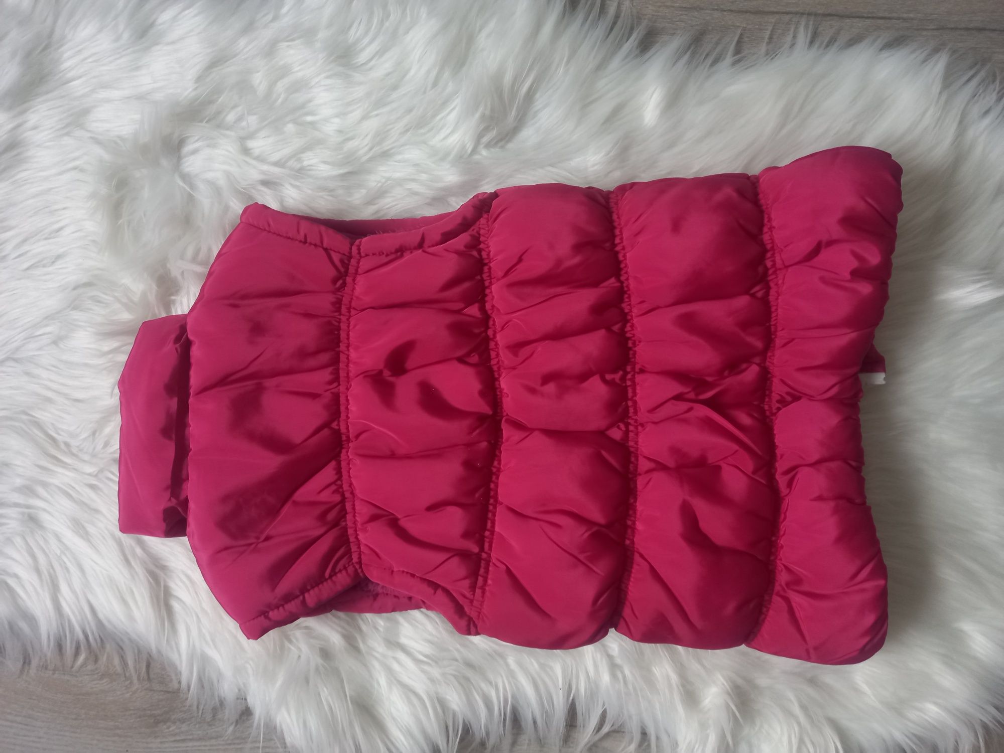 Bezrękawnik LUSA różowy ciepły roz 8 lat 128 cm