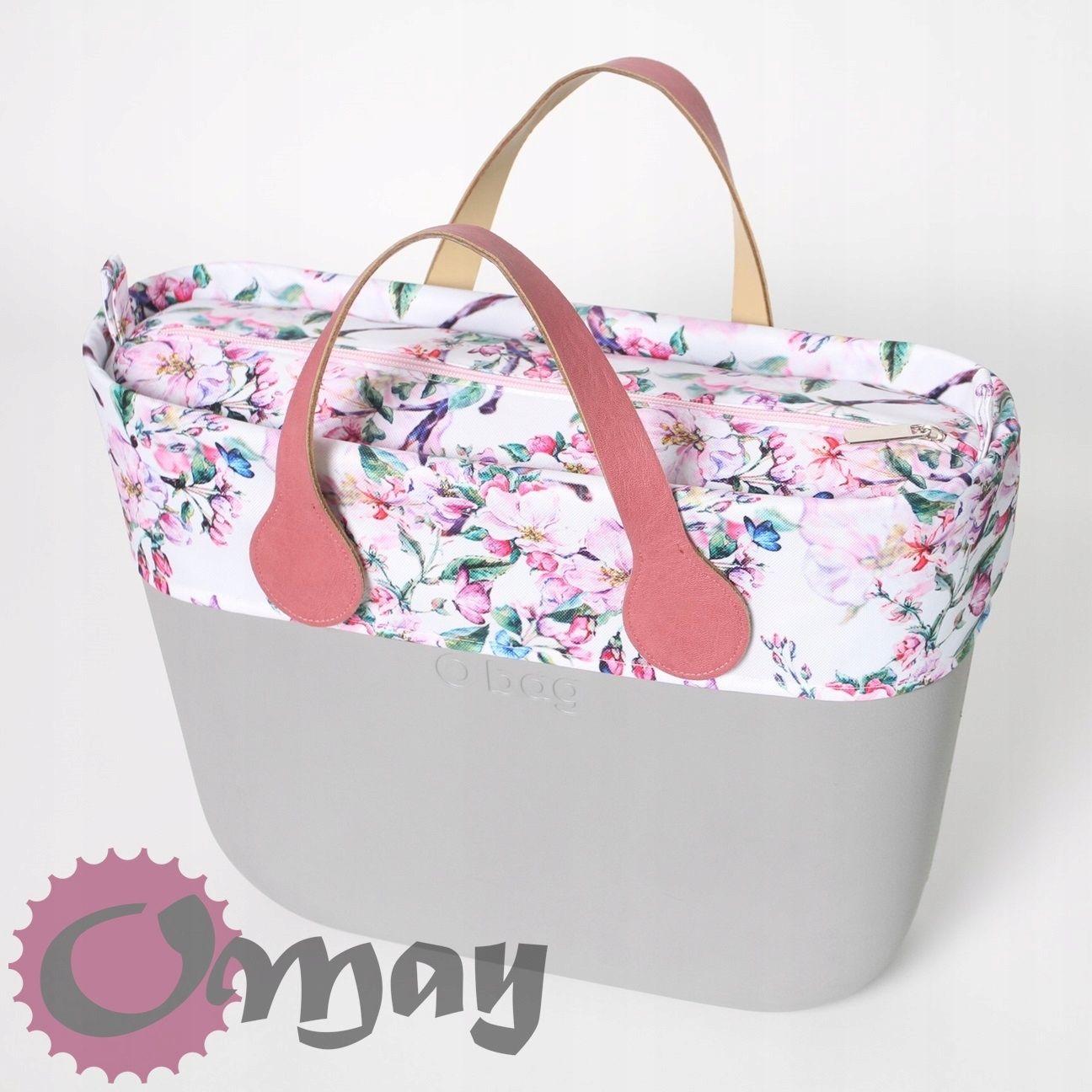 organizer OBAG STANDARD +OPASKA pastelowy ogród cudny 2 kieszenie oMay