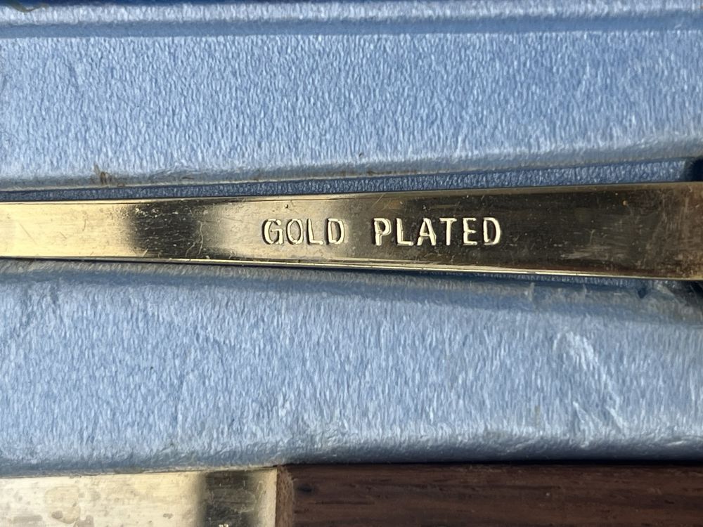 Zestaw barowy gold plated palisander 5 element vintage 60s