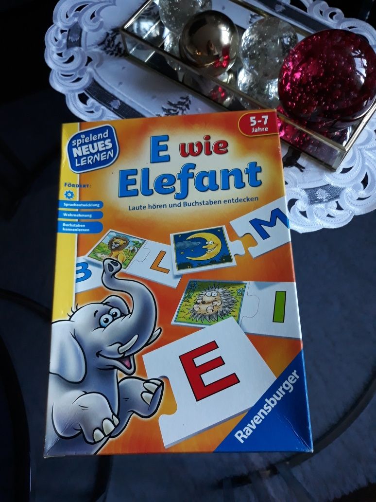 Gra edukacyjna E wie Elefant wydawnictwo Ravensburger od 5 lat