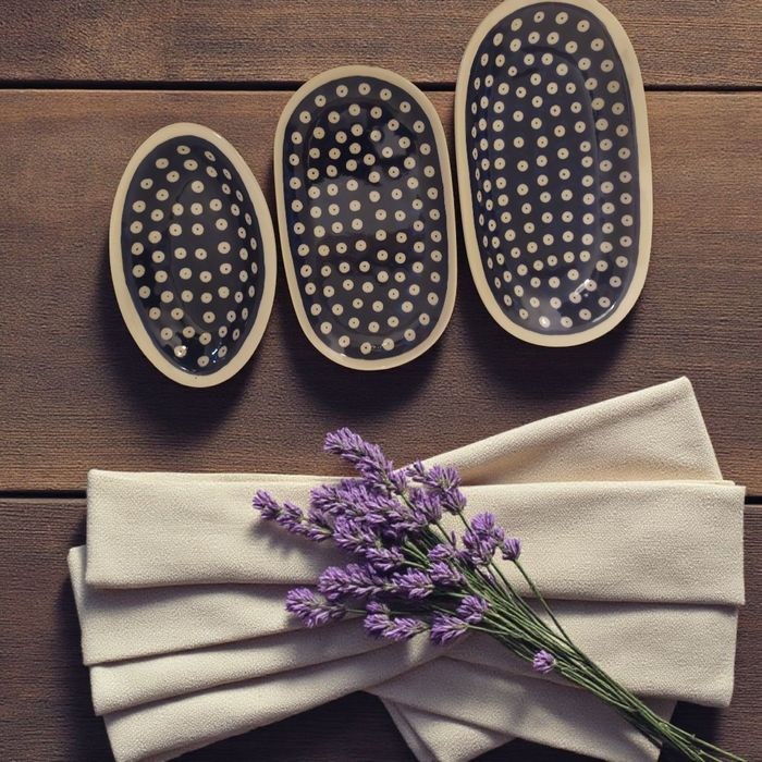 Zestaw półmisków.Ceramika Bolesławiec