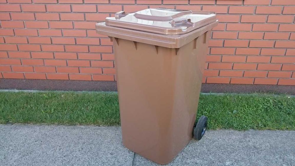 Pojemnik kosz na śmieci odpady brązowy BIO 120L, 240L Ruszt wentylacja