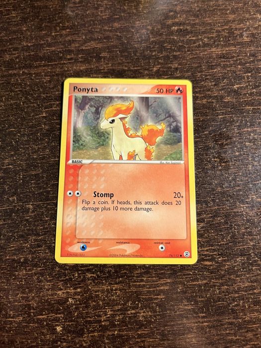 Karty pokemon oryginalne starsze Ponyta EX Ruby Sapphire