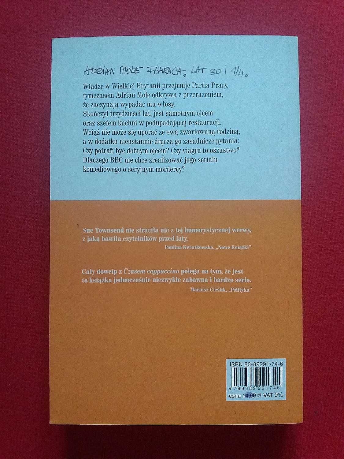 Adrian Mole Czas cappuccino / Sue Townsend