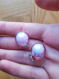 Kolczyki glamour vintage perły kulki kule