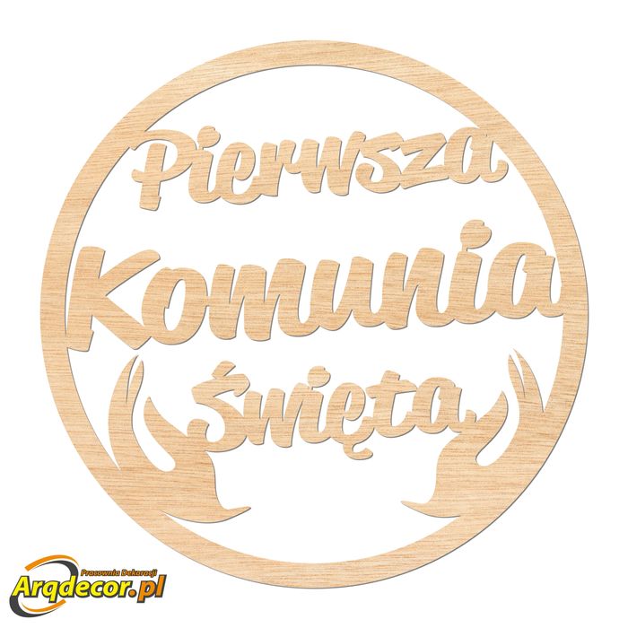 Koło Pierwsza Komunia Święta 74 cm. Dekoracje na Pierwszą Komunię