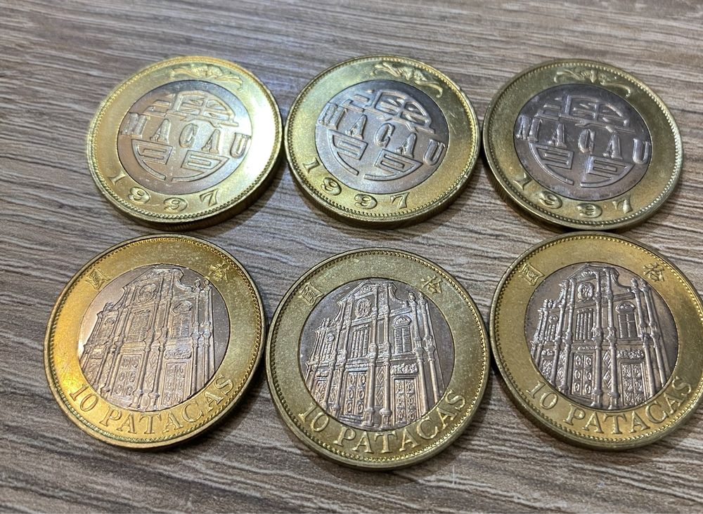 Moedas Macau 10 Patacas 1997