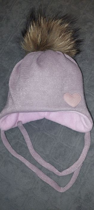 Шапка зимова на флісі для  дівчинки