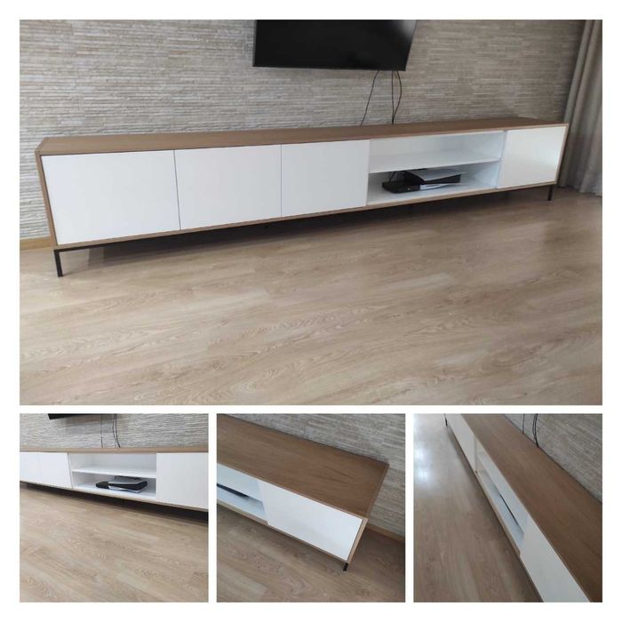 Móvel tv pé ferro preto