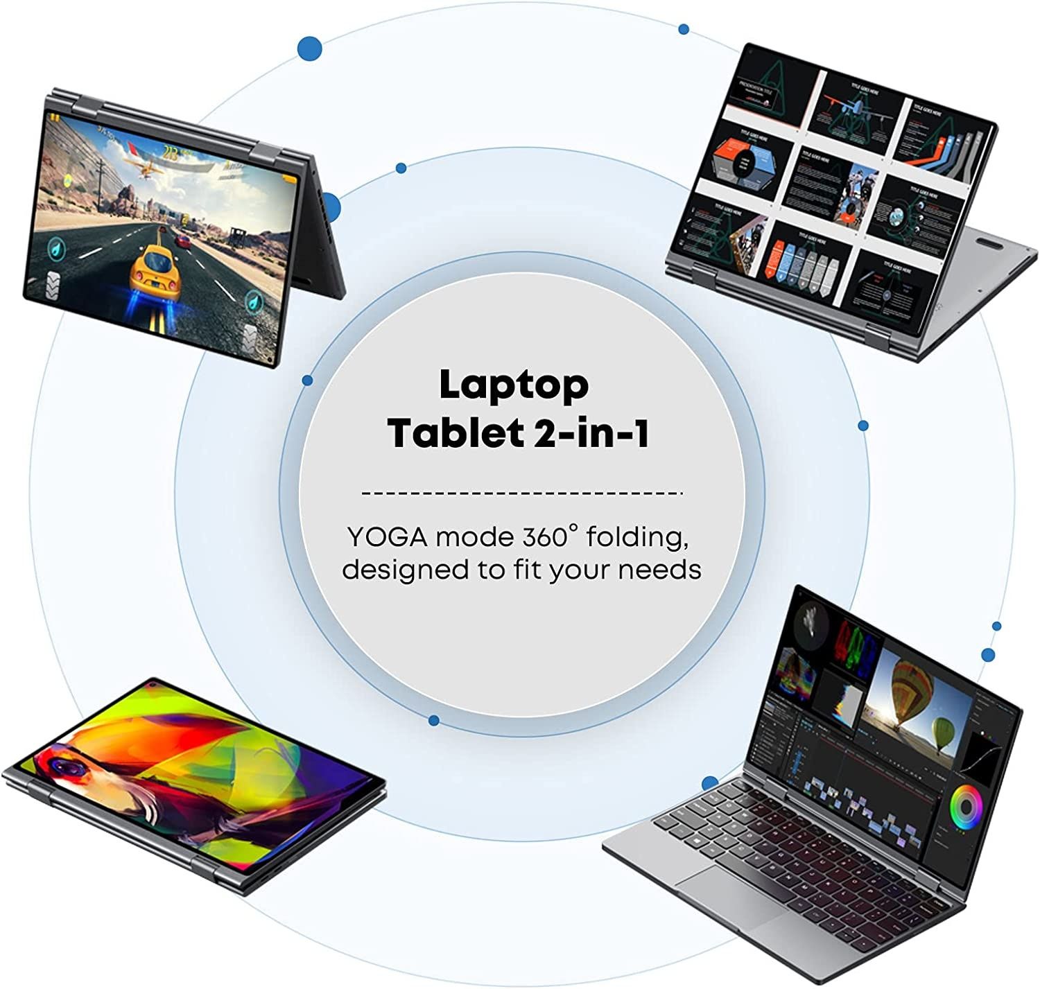 Ноутбук 2в1 10.8" Chuwi MiniBook X N100 RAM 12GB SSD 512GB Windows 11