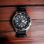 Pasek do zegarka Nato Zulu Strong PVD 20 mm do Citizen BN0150 czarny