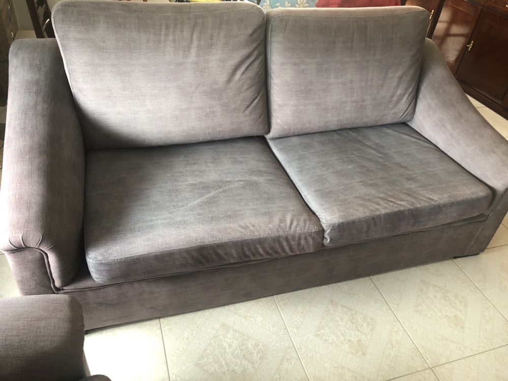 2 sofas cinza pouco uso