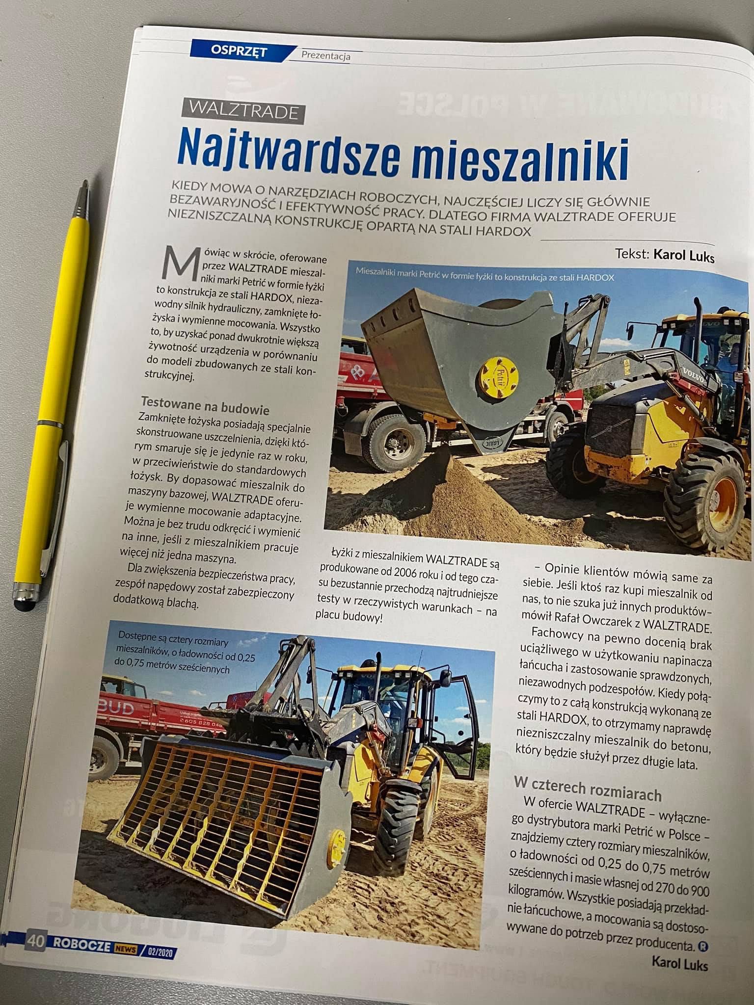 Mieszalnik do betonu HARDOX Łyżka z Mieszalnikiem koparko ładowarka