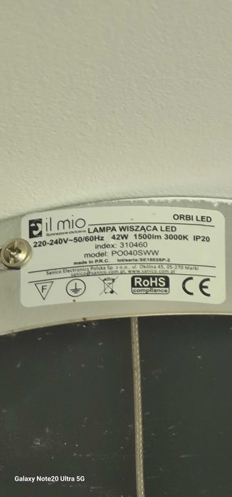 Lampa wisząca ledowa
