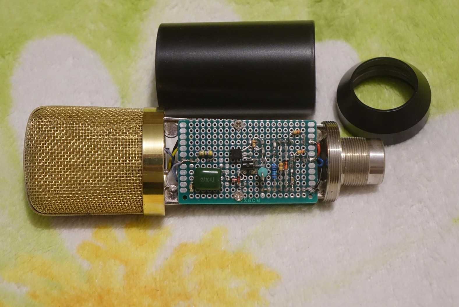 Конденсаторный DIY микрофон LCD 34mm  PAD -12dB Low CUT Filter 120 Hz