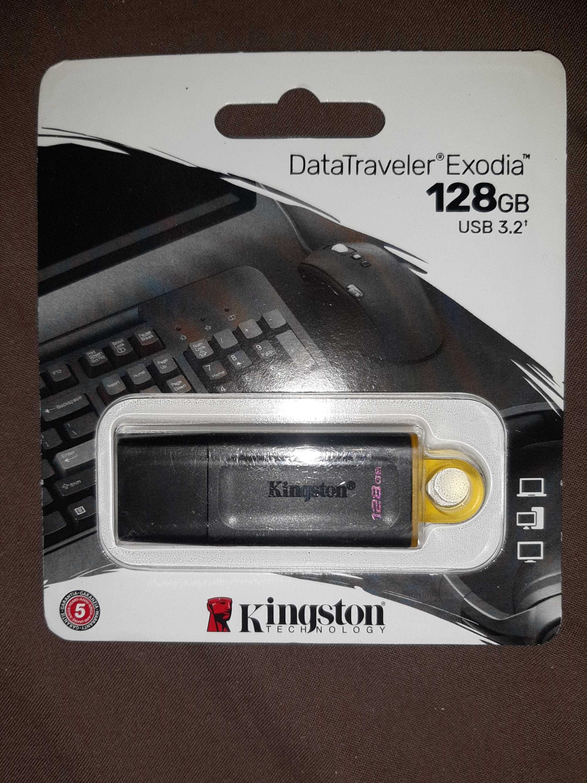 флэшка kingston 128gb(новая)usb3.2