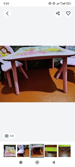 Продам дерев'яний стіл та два стільці 400грн.