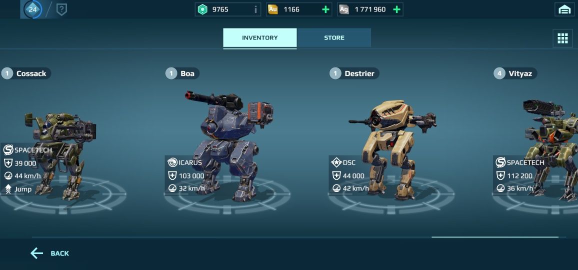 War robots, акаунт