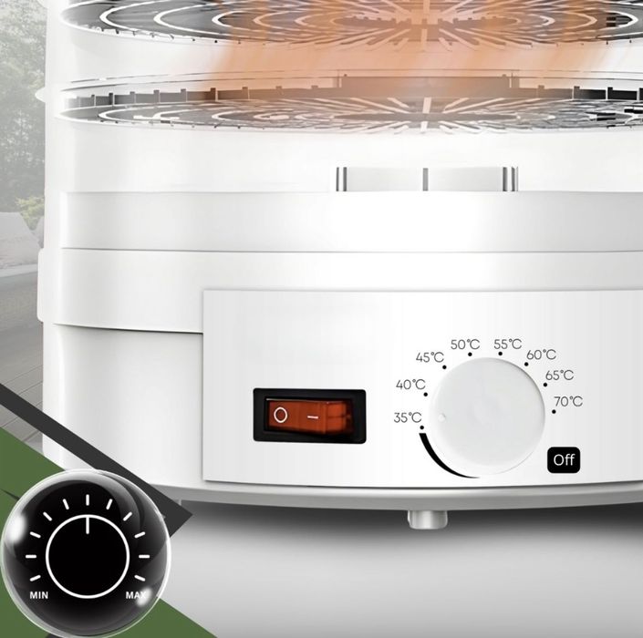 Suszarka Spożywcza Do Grzybów Owoców Warzyw 500W 5 Sit Duża Regulowana