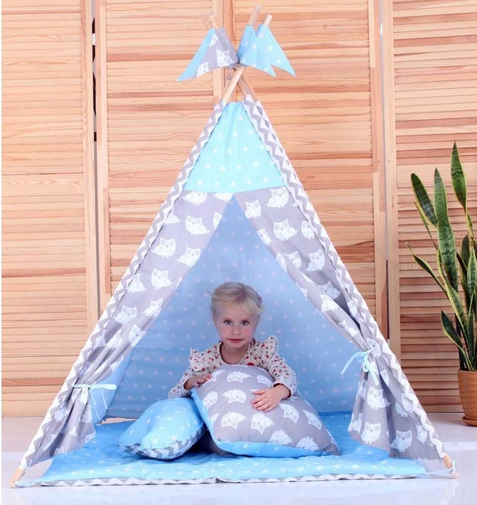 Дитячий вігвам з дерева і бавовни teepee вигвам палатка домик халабуда