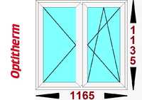 Okna PCV Sonarol Moderntherm 1165 x 1135 O16 typowe wymiary od ręki