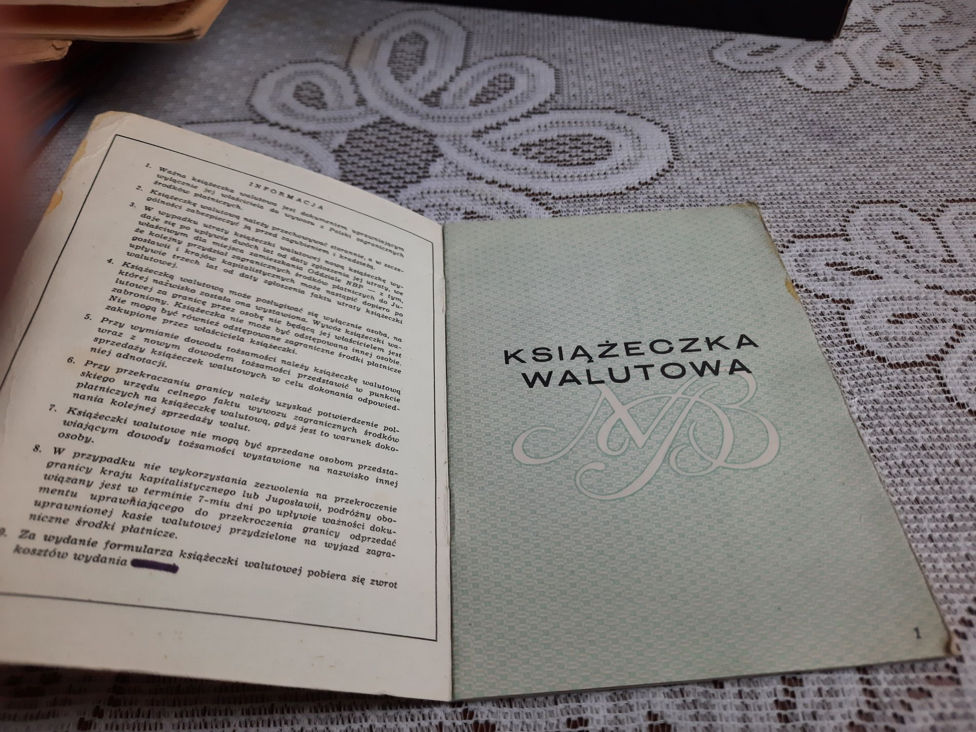 Książeczka Walutowa lata 80-te.