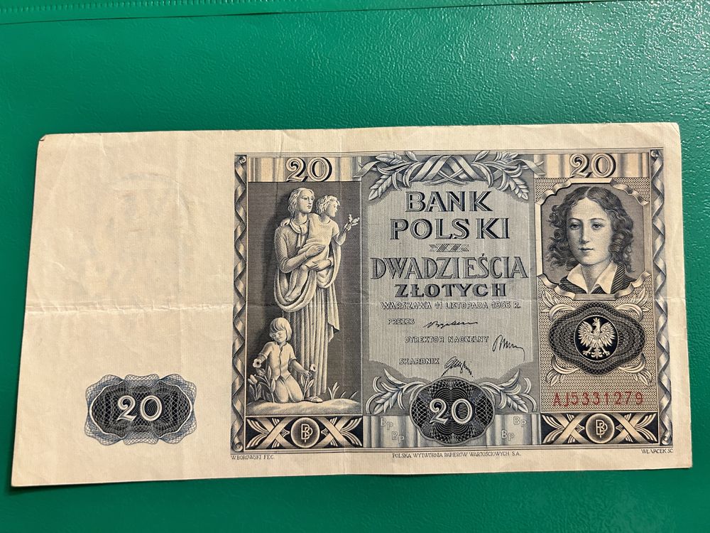 Banknot 20 złotych z 1936 r.